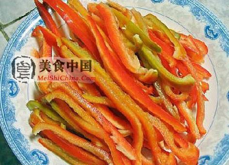 美食中国图片` - 甜椒肉丝-家常小炒(图解)