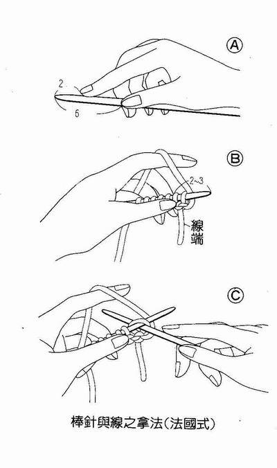 初学棒针者起针法一 