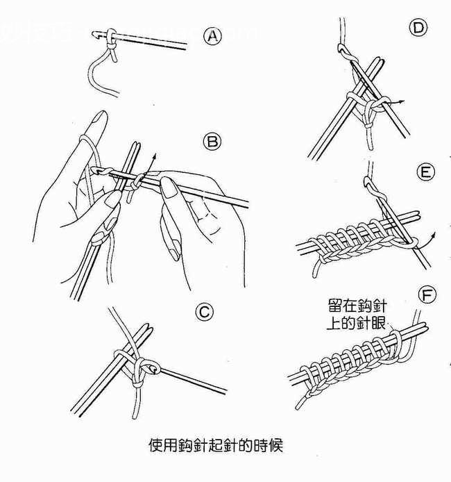 初学棒针者起针法一