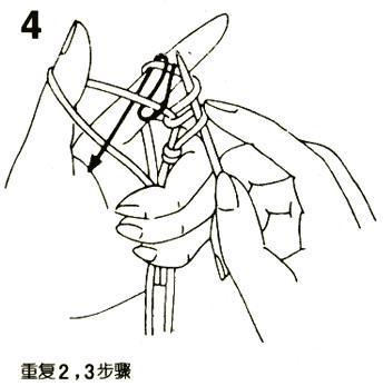 用别线作内芯的起针方法