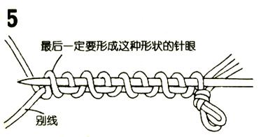 用别线作内芯的起针方法