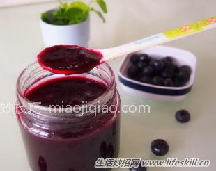 蓝莓果酱的简单做法 
