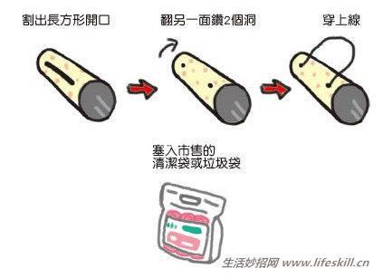 巧用薯片筒制作垃圾袋收纳盒 