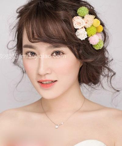 最新婚礼当天新娘发型图片 时尚优雅又大气